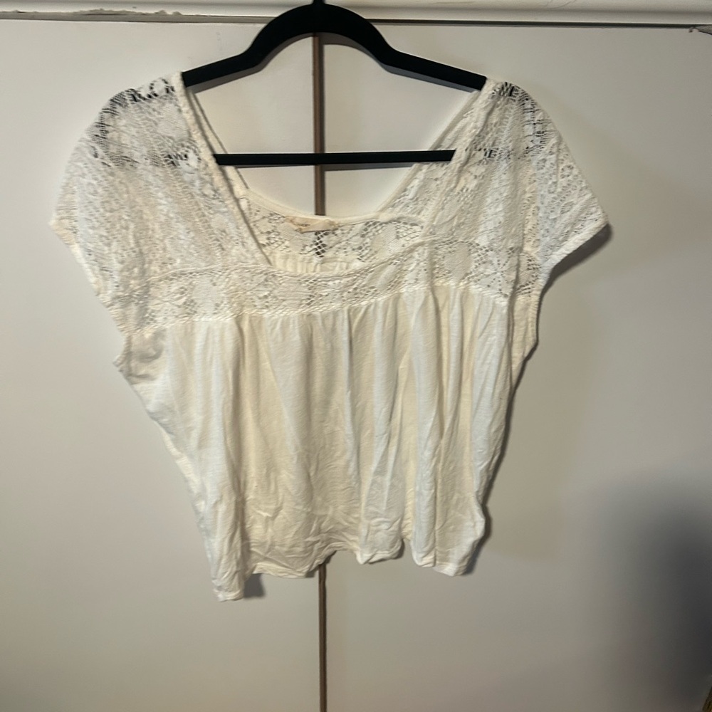 Lucky Brand Cream Lace Blouse